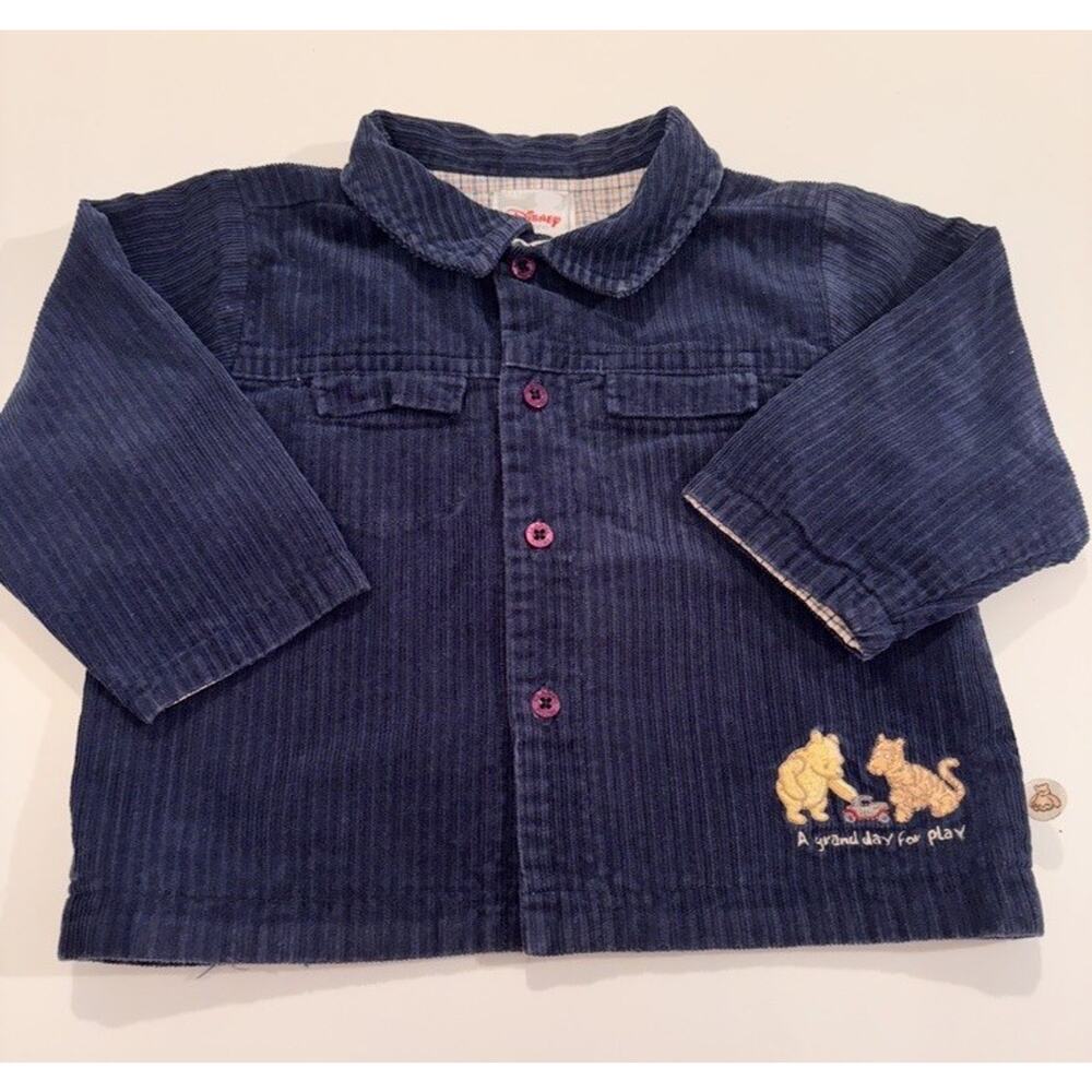 Winnie the Pooh & Tigger Toddler Button-up Corduroy Shirt Boys 6-12mo Jacket